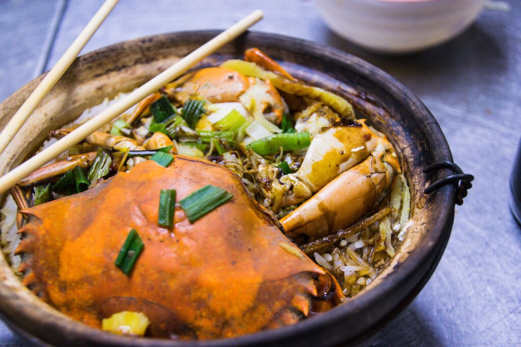 Crab with Kampot Pepper in a bowl